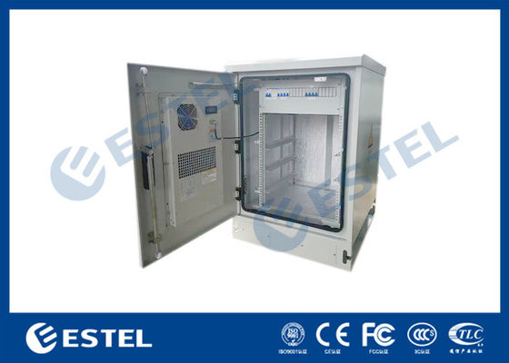 Temperature Control 16U Outdoor Telecom Enclosure Air Conditioner Cooling Communication Cabinet