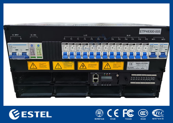 3~12kW直流電源システム 5Uサブラック,220VAC入力,43358VDC出力,>96%効率,≤2kg直流モジュール,19インチラックマウント