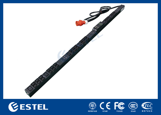 19 個の出口,インテリジェントプロトコルPDU,電圧過電保護,16A/250V容量,信頼性の高いサーバーラック電源配送と設備の安全のためのフラットプラグ設計.