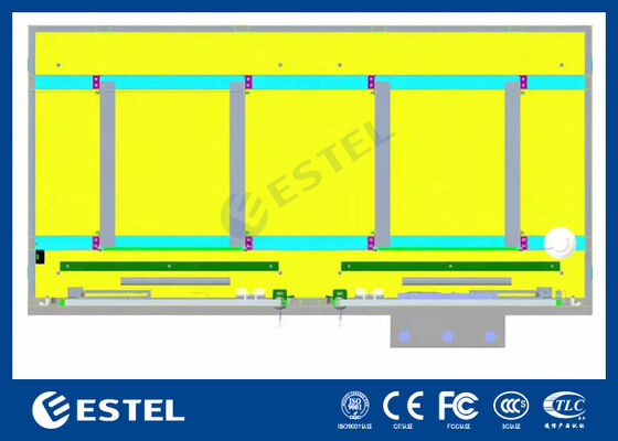 IP65 42U 二室室外電気キャビネット 強化耐久性と保護のためにRAL7035,1.5mm電熱鋼&SUS316ステンレス鋼構造